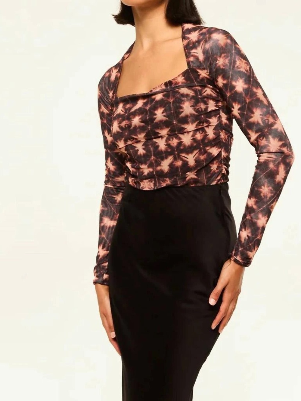 Misa Los Angeles Hayworth Tie-Dye Long Sleeve Bodysuit